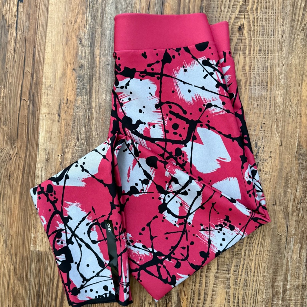 NWOT‎ Ultracor COR Leggings Womens Large Pink Splatter Excellent High SOLDOUT